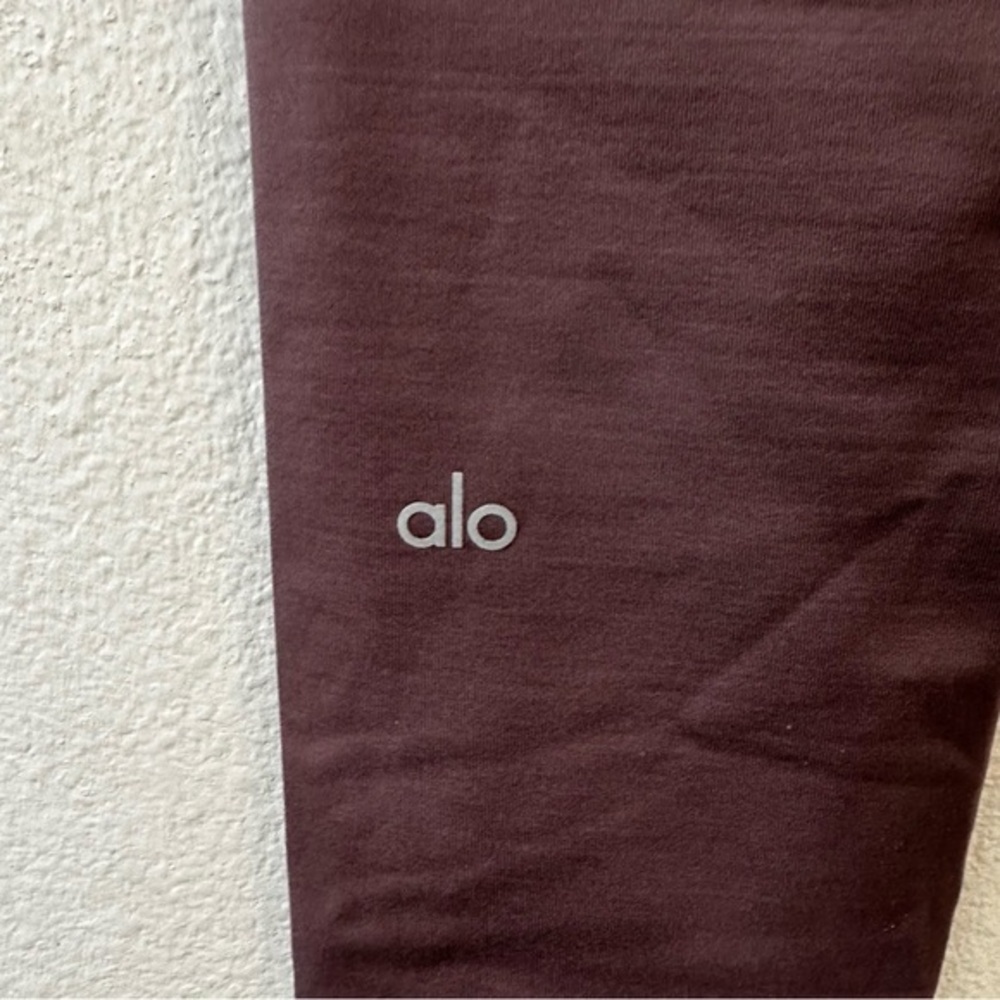 ALO Yoga Airlift Brushed-Fleece Winter Warm High Waist Leggings Size S Purple - Picture 6 of 9